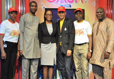 L-r: Mrs Wande Oluwasegunfunmi, head of Marketing, Nutricima Limited, Mr. Fidelis Ajibogun, assistant director/coordinator, Lagos Zonal Office of National Lottery Regulatory Commission, Gbemi Ajibose, assistant manager, Legal, Lagos State Lotteries, Ifedayo Olarinde, e-raffle draw presenter,  Category Marketing Manager (Standard Milk) and Prince Emmanuel Jeminiwa, director, Regulation & Monitoring, National Lottery Regulatory Commission, at the first e-raffle draw of Nutricima Mega Cash Consumer Promo held